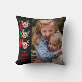 Cojín Decorativo Navidades Foto Ho Ho Ho Ho Ho Personalizado reno n