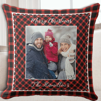 Cojín Decorativo Navidades fotográficos Red Buffalo Plaid