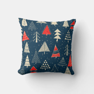 Cojín Decorativo Navidades garabatos, ininterrumpido patrón inverna