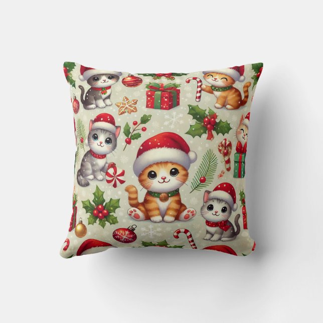 Cojín Decorativo Navidades gato Pillow (Reverso)