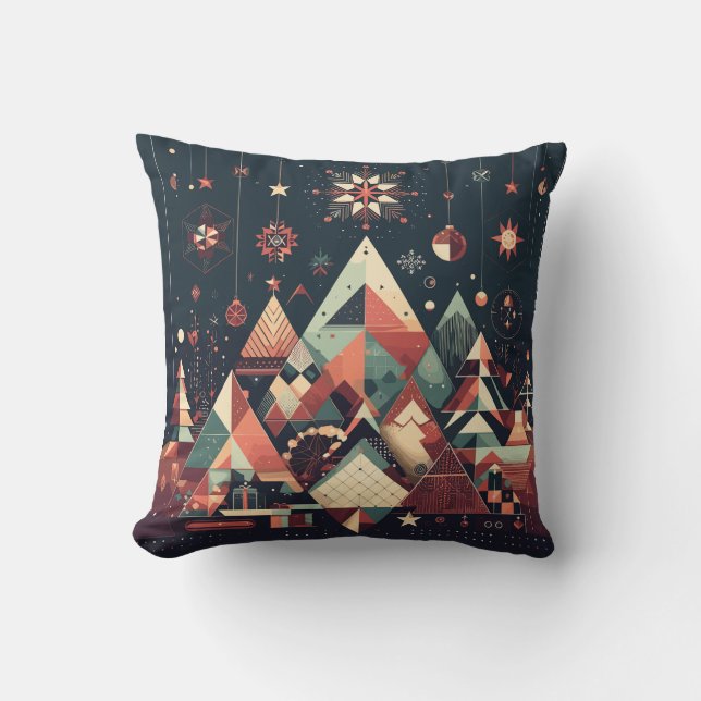 Cojín Decorativo Navidades geométricos (Anverso)