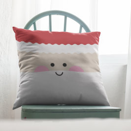 Cojín Decorativo Navidades geométricos de Kawaii Santa Claus