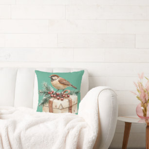 Cojín Decorativo Navidades Gift Bird