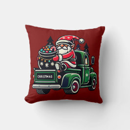 Cojín Decorativo Navidades Gnome En Camión De Recogida
