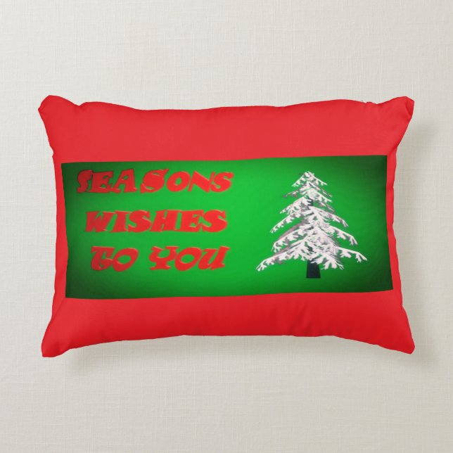 COJÍN DECORATIVO NAVIDADES GREEN PILLOW (Anverso)