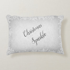 Cojín Decorativo Navidades grises de plata escarpados