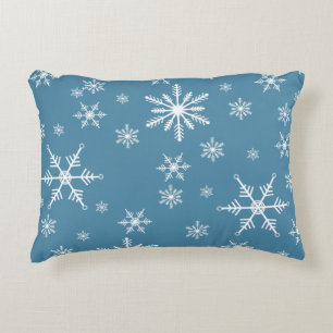 Cojín Decorativo Navidades Hacen Snowflake Con El Azul