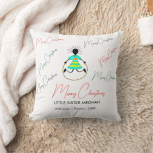 Cojín Decorativo Navidades Hermanas Pequeñas Y Adultas