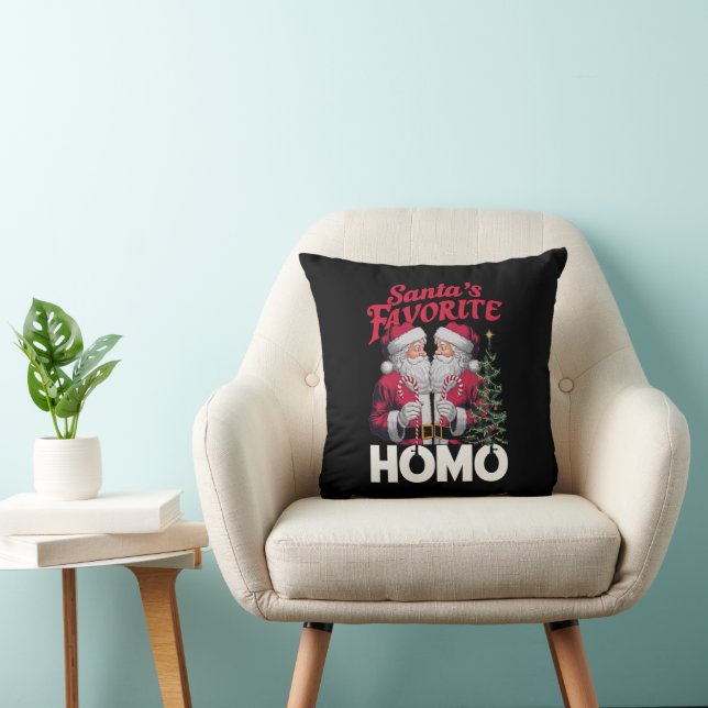 Cojín Decorativo Navidades homosexuales favoritos de Santas (Silla)