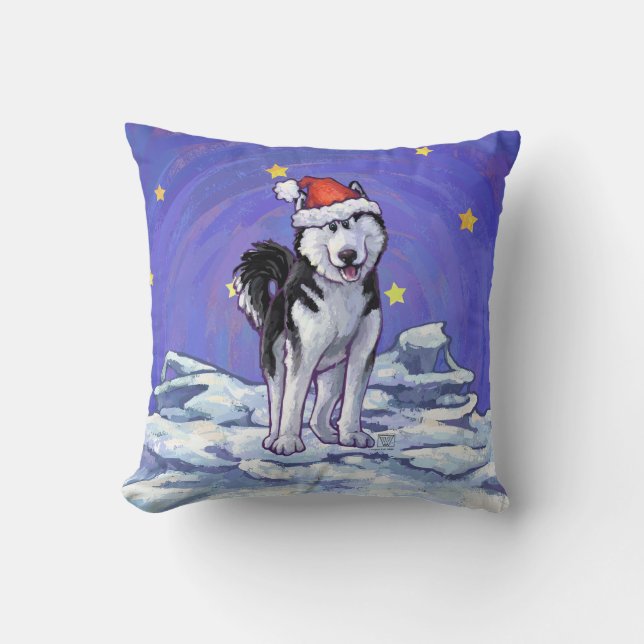 Cojín Decorativo Navidades Husky (Anverso)