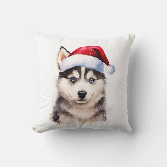 Cojín Decorativo Navidades Husky Puppy Decour (Anverso)