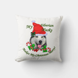 Cojín Decorativo Navidades Husky Siberiano