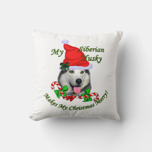 Cojín Decorativo Navidades Husky Siberiano