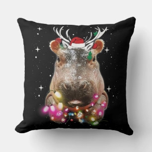 Cojín Decorativo Navidades Iluminan Hippo Fiona Hippopótamo Lover