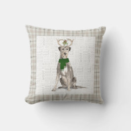 Cojín Decorativo Navidades irlandeses de Wolfhound y Taupe