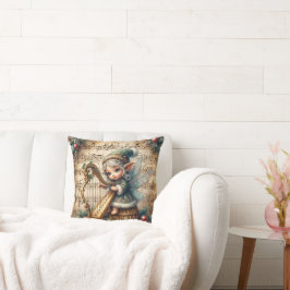 Cojín Decorativo Navidades juegan a un arpa