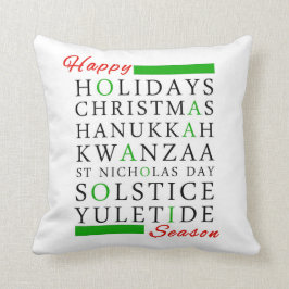 Cojín Decorativo Navidades Kwanzaa Hanukkah Solstice Yuletide