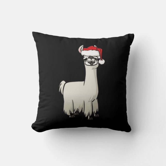 Cojín Decorativo Navidades Lama T-Shirt (Anverso)