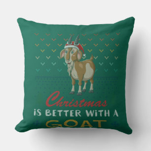 Cojín Decorativo Navidades Mejor Con Una Cabra Feo Navidad Swe