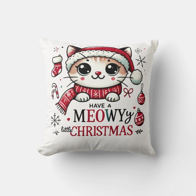 Cojín Decorativo Navidades Meowy (Anverso)