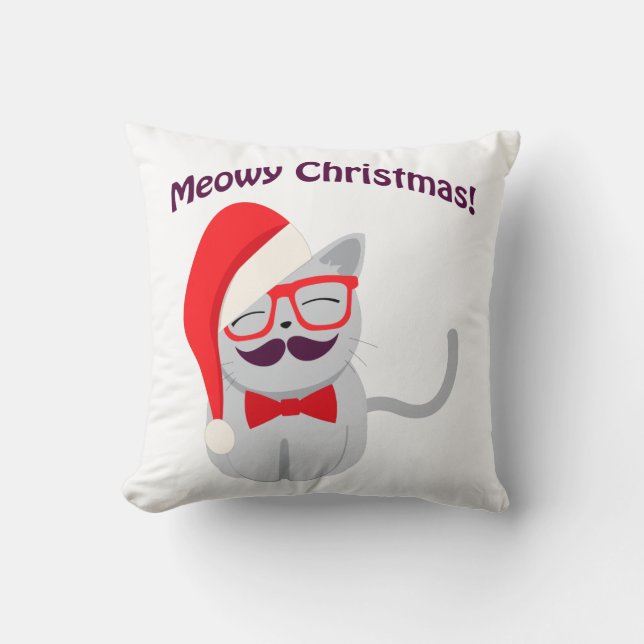 Cojín Decorativo ¡Navidades Meowy! (Anverso)