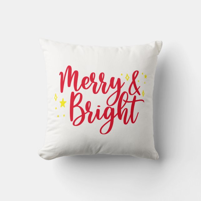 Cojín Decorativo Navidades Merry y Bright (Anverso)