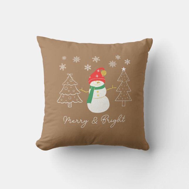Cojín Decorativo Navidades Merry y Bright (Anverso)