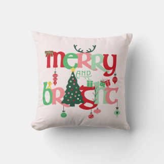 Cojín Decorativo Navidades merry y brillantes