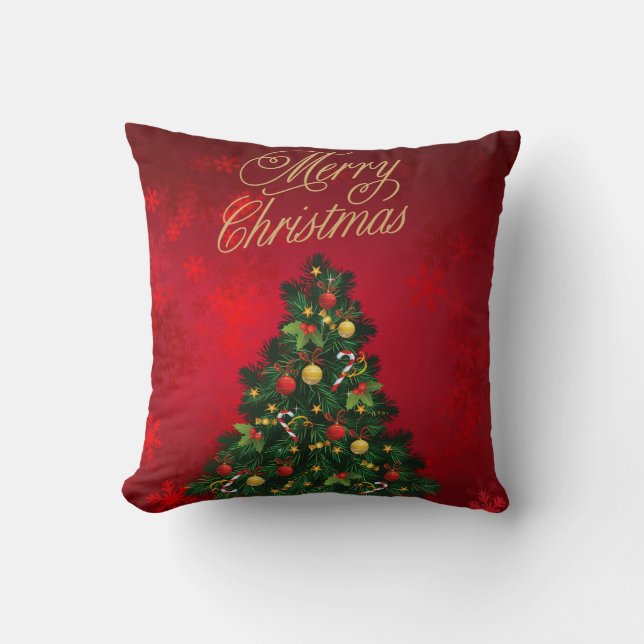 Cojín Decorativo Navidades merry y brillantes Pillow (Anverso)