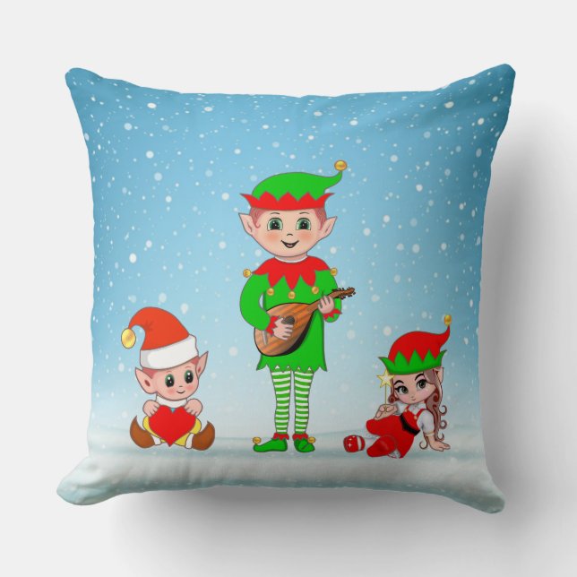 Cojín Decorativo Navidades modernos Elf Squad (Anverso)