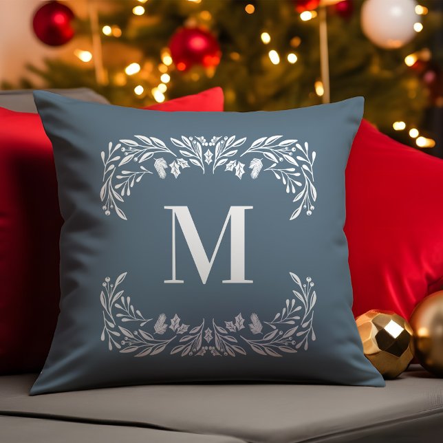 Cojín Decorativo Navidades Monograma de Foliage de Invierno Derivad (Subido por el creador)