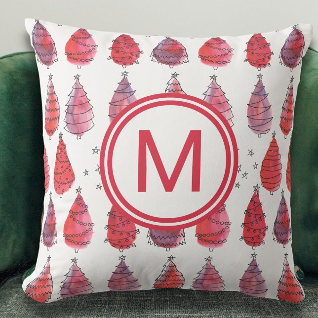 Cojín Decorativo Navidades Monograma Rojo (Subido por el creador)