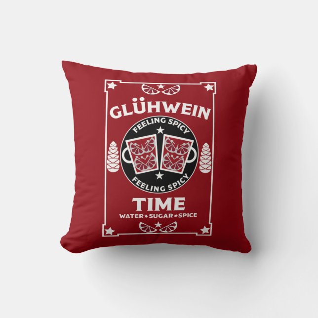 Cojín Decorativo Navidades Mulled Red Wine Glühwein (Anverso)