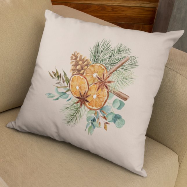 Cojín Decorativo Navidades Naranja de invierno Pine Spice Bouquet (Subido por el creador)