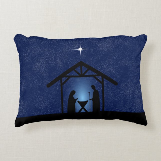 Cojín Decorativo Navidades Natividad Escena religiosa (Anverso)
