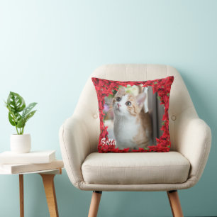 Cojín Decorativo Navidades Nombre Mascota personalizado/ Foto