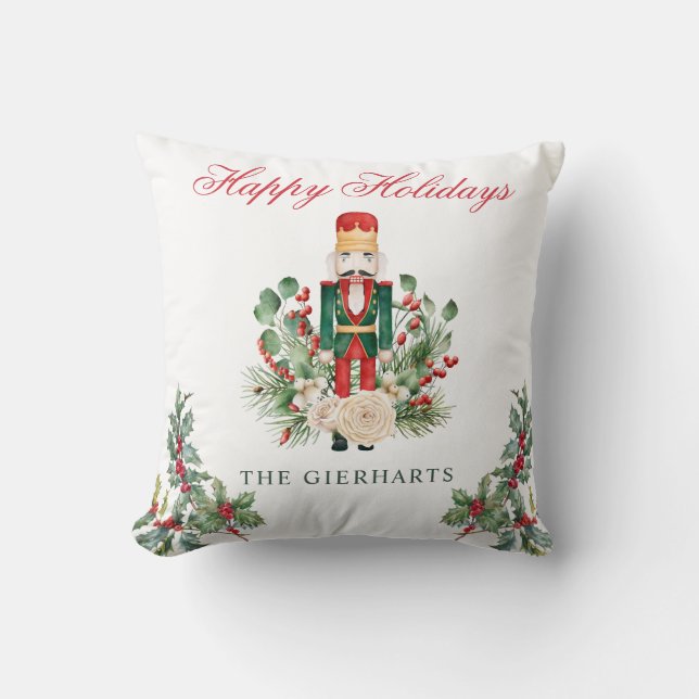 Cojín Decorativo Navidades Nutcracker Happy Holidays Family (Anverso)