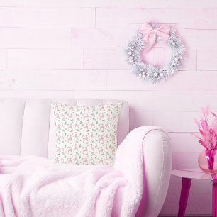 Cojín Decorativo Navidades Patrón De Silueta De Carne Rosa