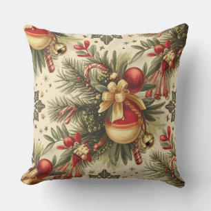 Cojín Decorativo Navidades Patrón de vituperación vintage