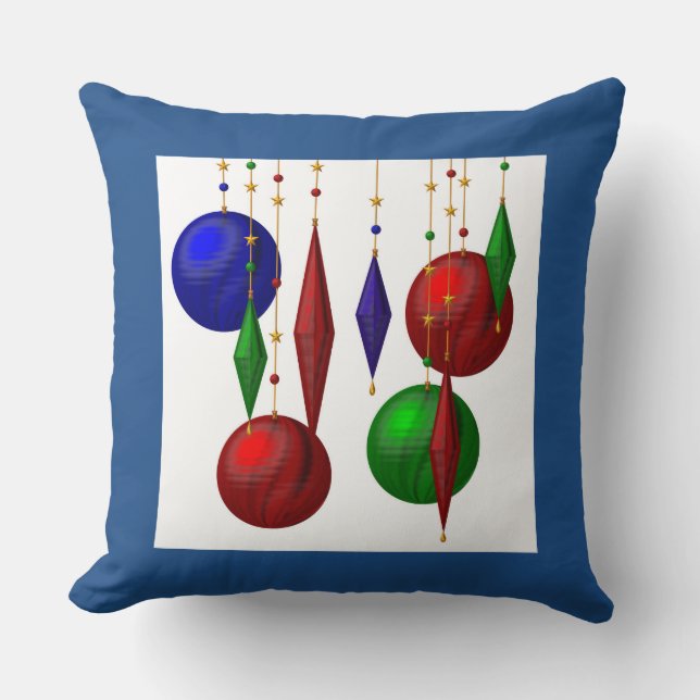 Cojín Decorativo navidades pelean sobre fondo blanco (Anverso)
