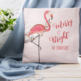 Cojín Decorativo Navidades pequeños Flamingo rosa personalizado