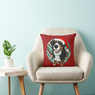 Cojín Decorativo Navidades Perro de montaña Bernese