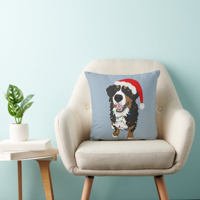 Cojín Decorativo Navidades Perro de montaña Bernese (Silla)