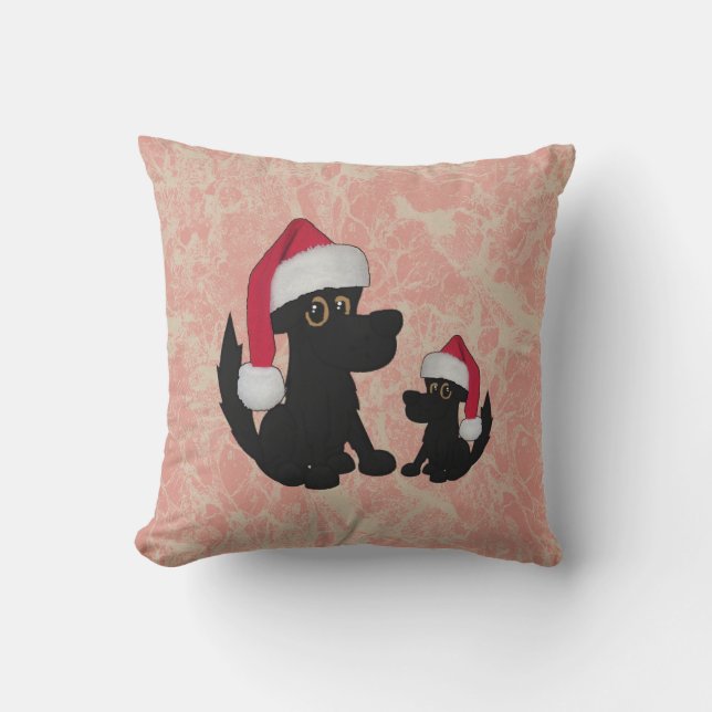 Cojín Decorativo Navidades Perros Red Santa Mojo Pillow (Anverso)