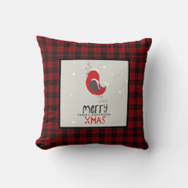 Cojín Decorativo Navidades personalizados Buffalo Plaid Cute ROBIN