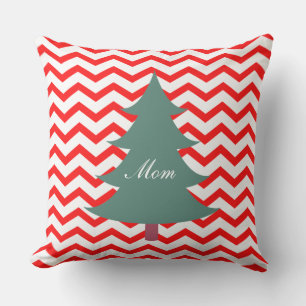 Cojín Decorativo Navidades personalizados coloridos árbol blanco ro