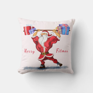 Cojín Decorativo Navidades Pillow Bodybuilder Santa con regalos
