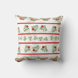 Cojín Decorativo Navidades Pillow con mariposa roja, verde y beige