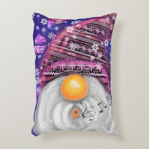 Cojín Decorativo Navidades Pillow Gift Gnome En Gorra Púrpura