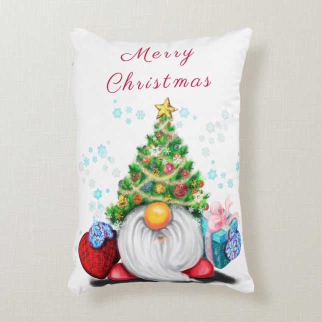 Cojín Decorativo Navidades Pillow Gnome con regalo (Frente (Vertical))